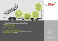 Flyer 4 Achs Tiefladeanhänger