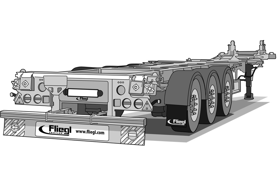 Chassis für Containertransporte