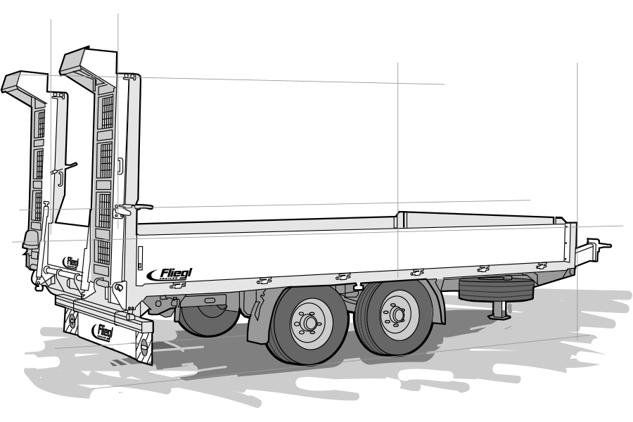 Fliegl Tandemanhänger für den Bau
